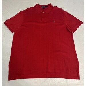 Polo Ralph Lauren Mens Red Pima Soft Touch Polo Shirt Size XL